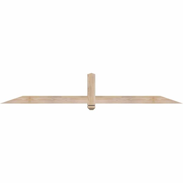 Ekena Millwork Eugene Smooth Timber Gable Bracket, Douglas Fir, 84"W x 14"H x 3 1/2"D x 3 1/2"F, 4/12 Pitch GBW084X14X0404EUG00SDF - main